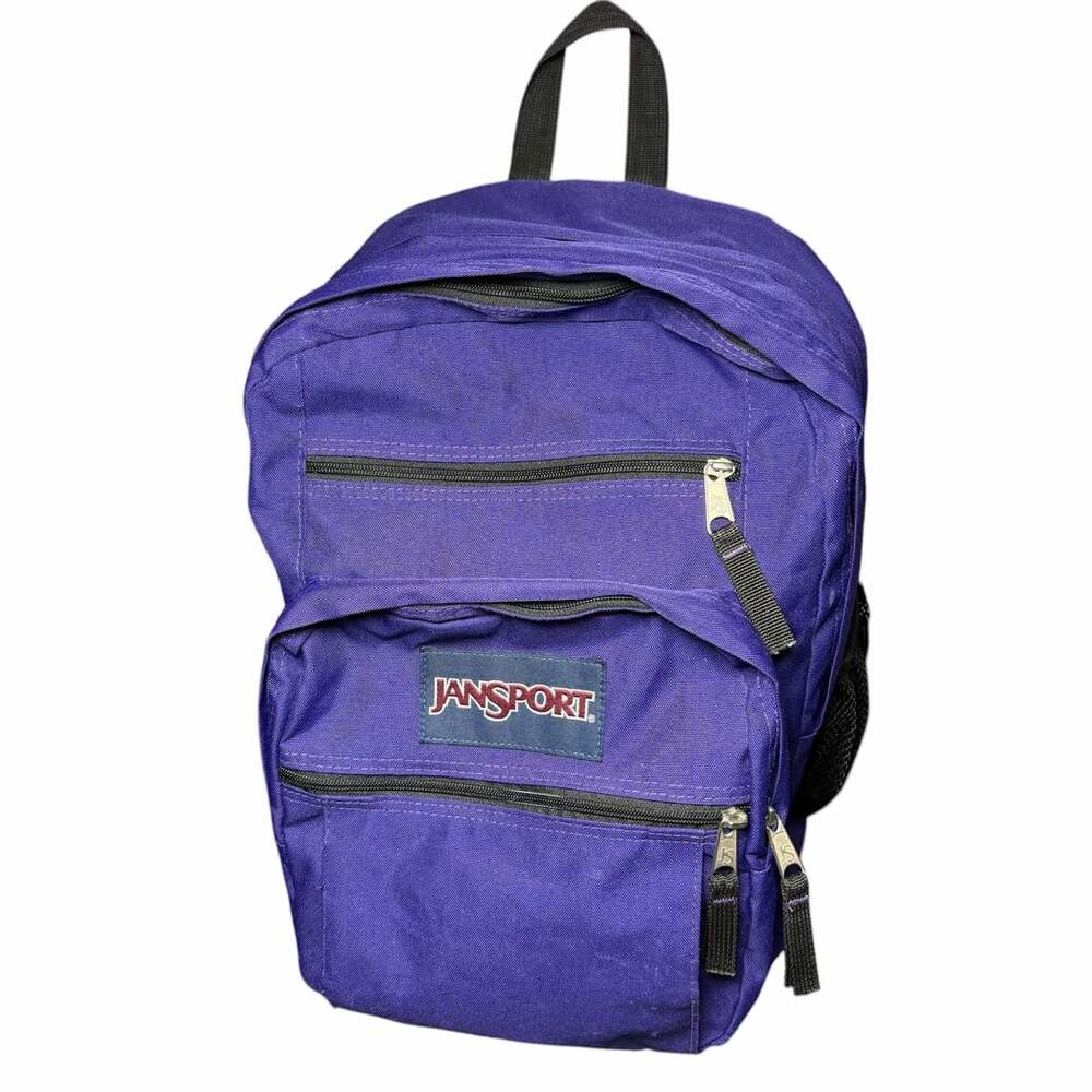 JanSport Purple Multi-Compartment Student Backpack with Water Bottle Pocket